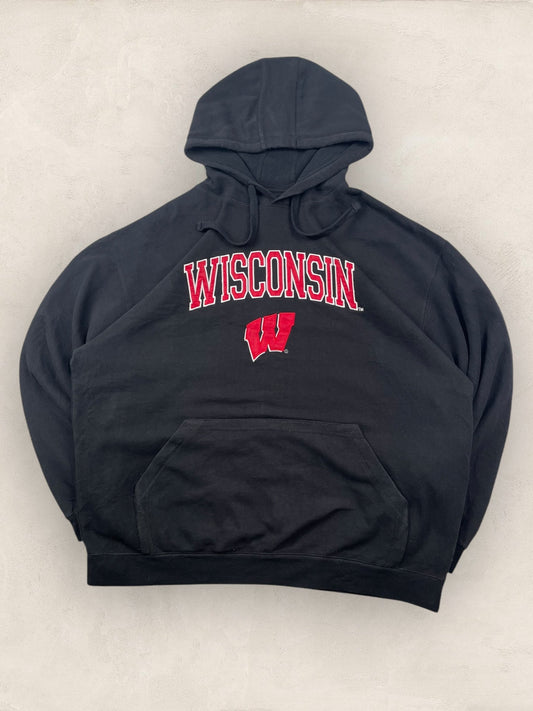 Sweat à capuche « Wisconsin » Sport - Team #2270 - NOIR - XL - amifrip - Friperie en ligne et vêtements vintage
