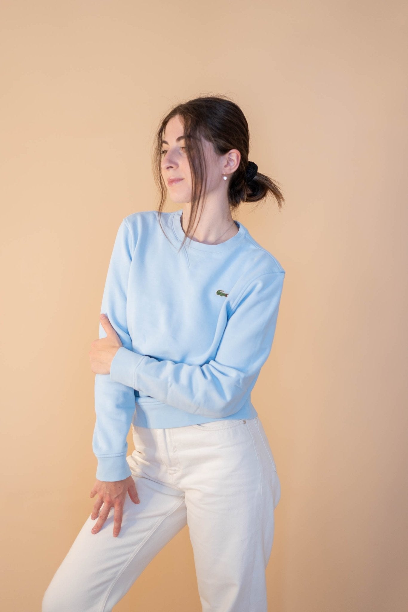 Sweat Lacoste Femme 437 - BLEU - XS - amifrip - Friperie en ligne et vêtements vintage