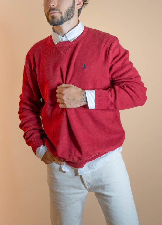 Sweat Ralph Lauren Rouge Homme 430 - ROUGE - M - amifrip - Friperie en ligne et vêtements vintage