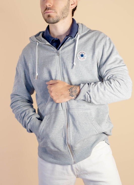 Sweat Zippé Converse Homme 879 - M - GRIS - amifrip - Friperie en ligne et vêtements vintage