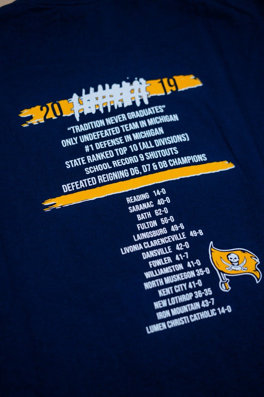 T-Shirt "3X STATE CHAMPS" - BLEU - Coton - amifrip - Friperie en ligne et vêtements vintage