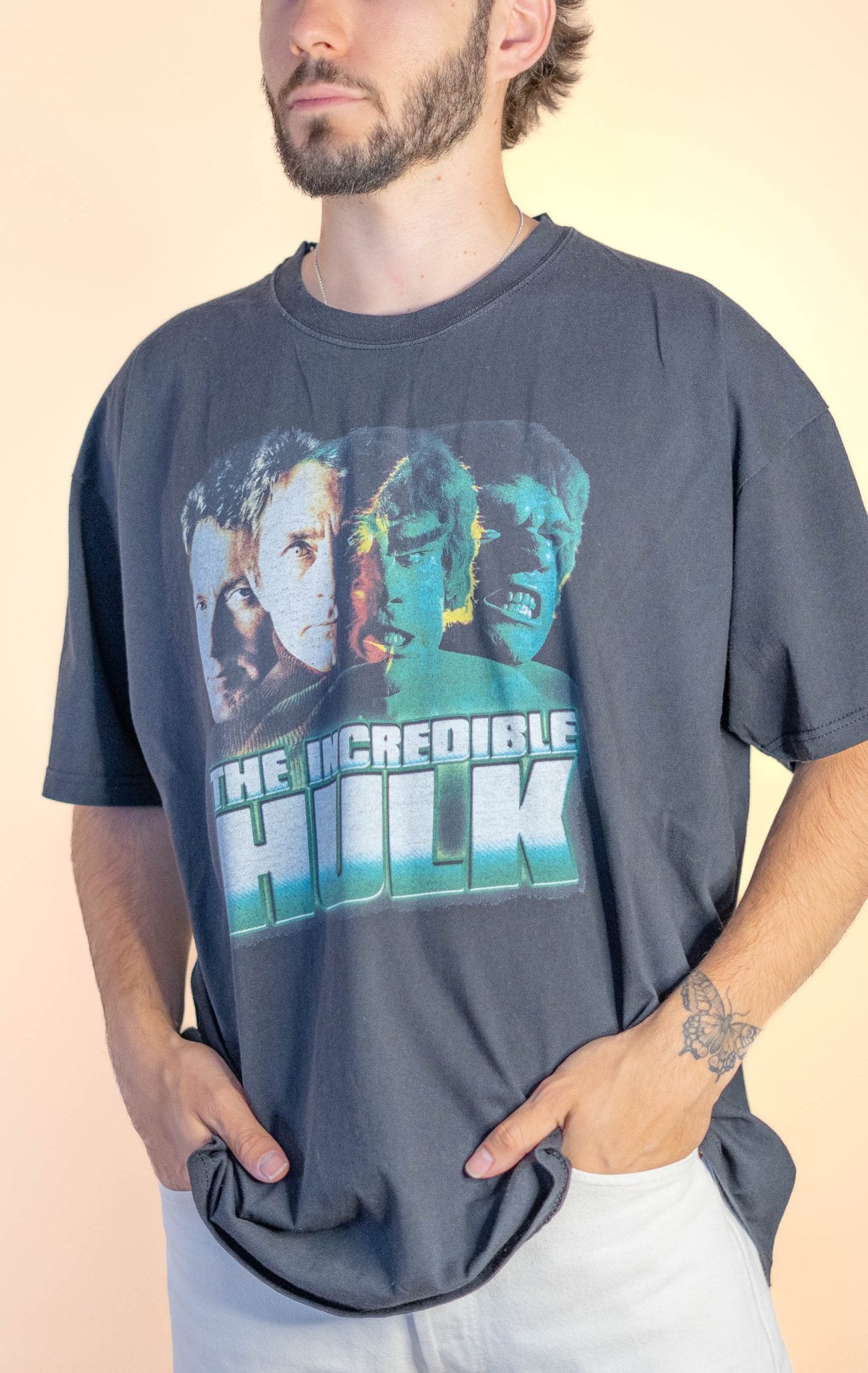 T-shirt "Hulk" Rétro 803 - 2XL - NOIR - amifrip - Friperie en ligne et vêtements vintage