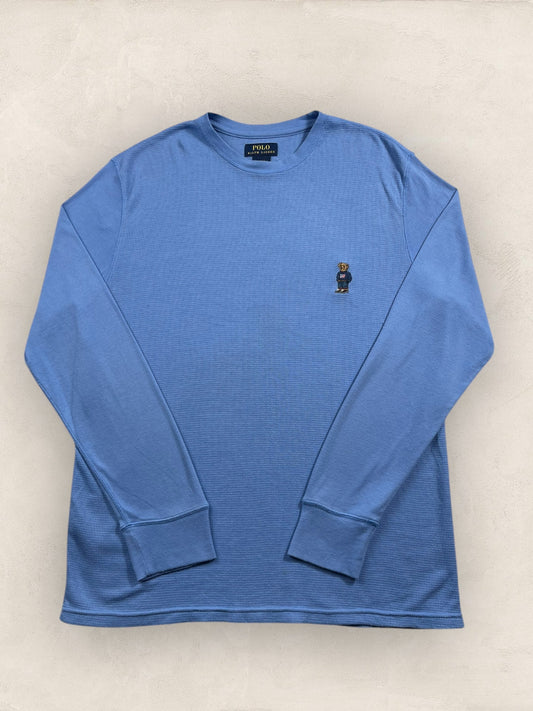 T-shirt Manches Longues Ralph Lauren Bear Bleu L Homme Ref : 2682 - Bleu - L - amifrip - Friperie en ligne et vêtements vintage