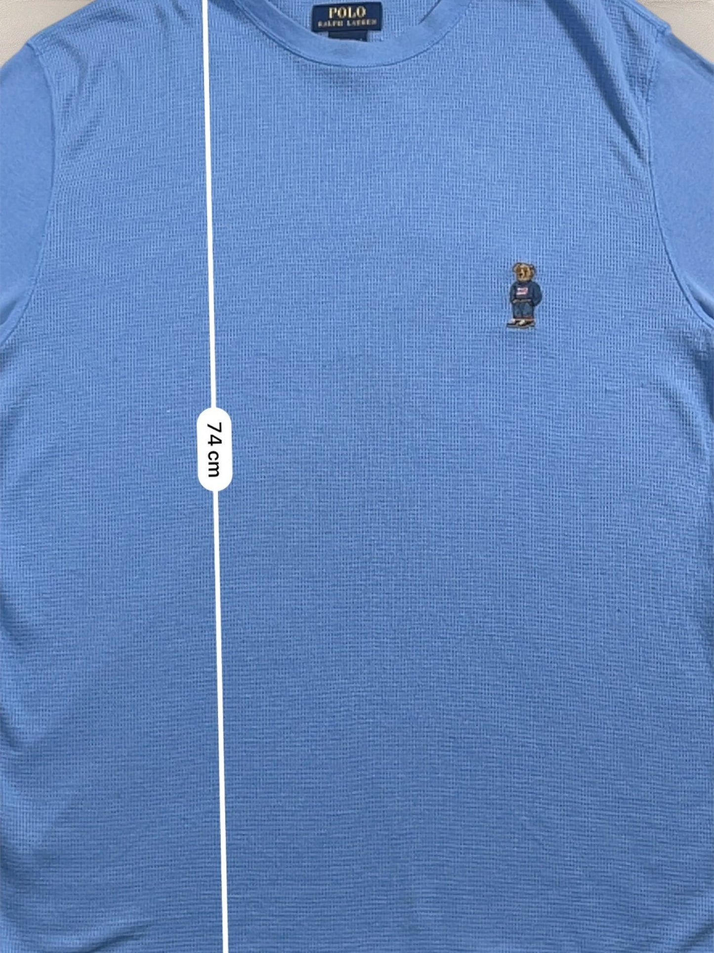T-shirt Manches Longues Ralph Lauren Bear Bleu L Homme Ref : 2682 - Bleu - L - amifrip - Friperie en ligne et vêtements vintage