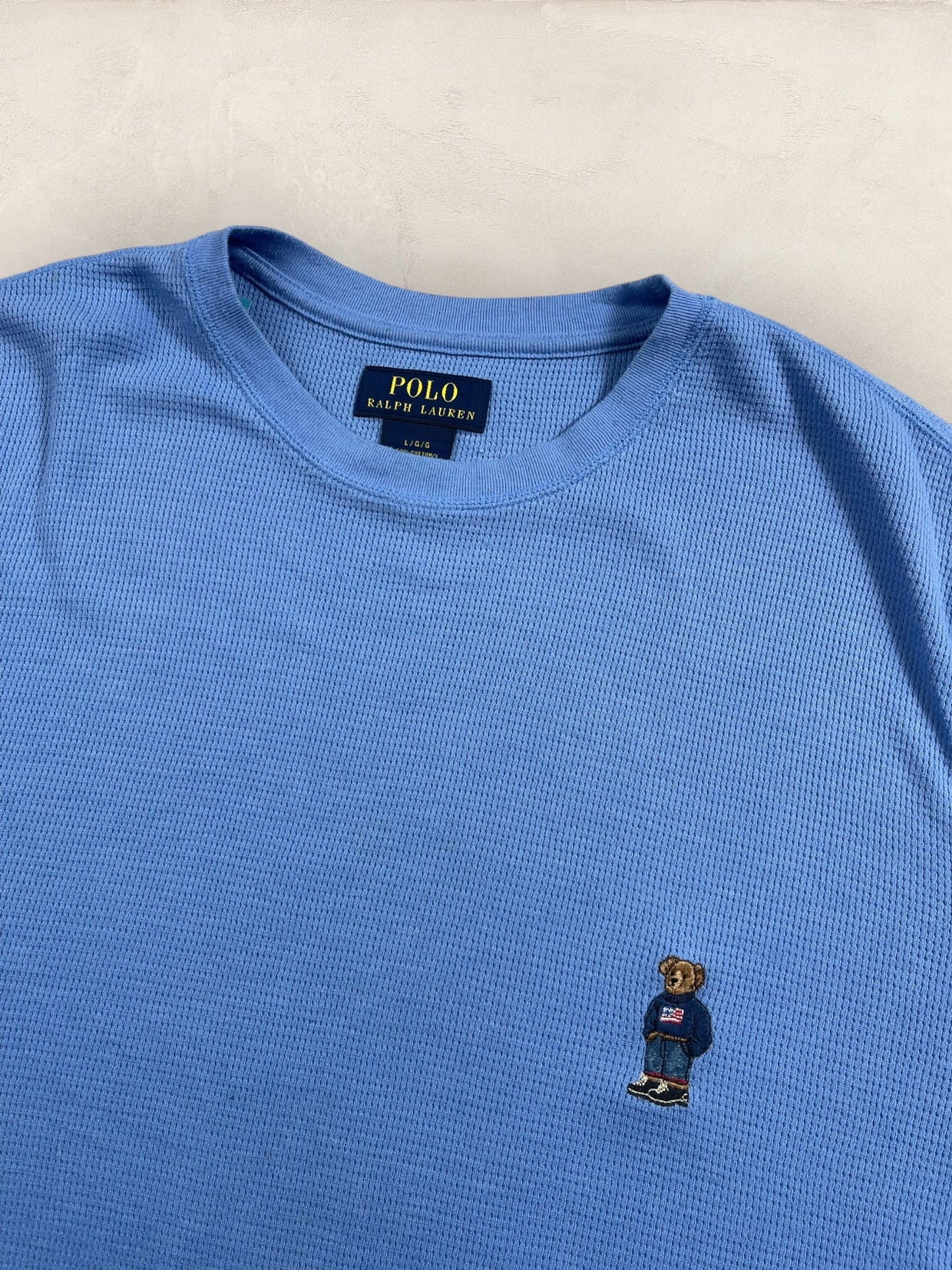 T-shirt Manches Longues Ralph Lauren Bear Bleu L Homme Ref : 2682 - Bleu - L - amifrip - Friperie en ligne et vêtements vintage