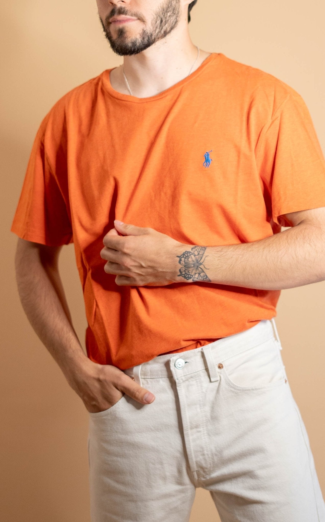T-shirt Ralph Lauren Homme 507 - L - ORANGE - amifrip - Friperie en ligne et vêtements vintage