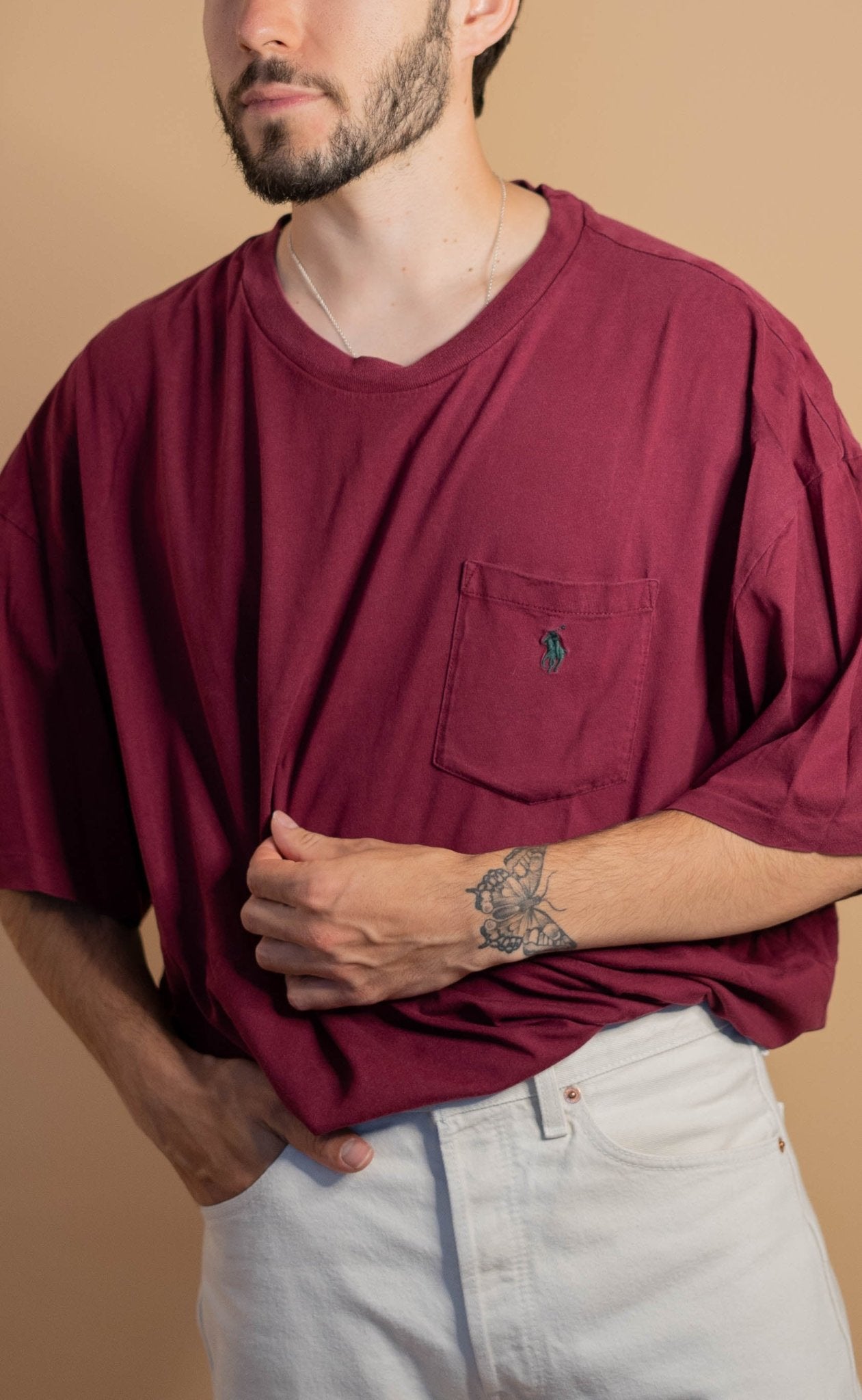 T-shirt Ralph Lauren Homme 590 - 2XL - BORDEAUX - amifrip - Friperie en ligne et vêtements vintage