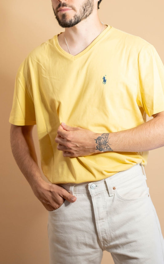 T-shirt Ralph Lauren Homme 752 - L - JAUNE - amifrip - Friperie en ligne et vêtements vintage