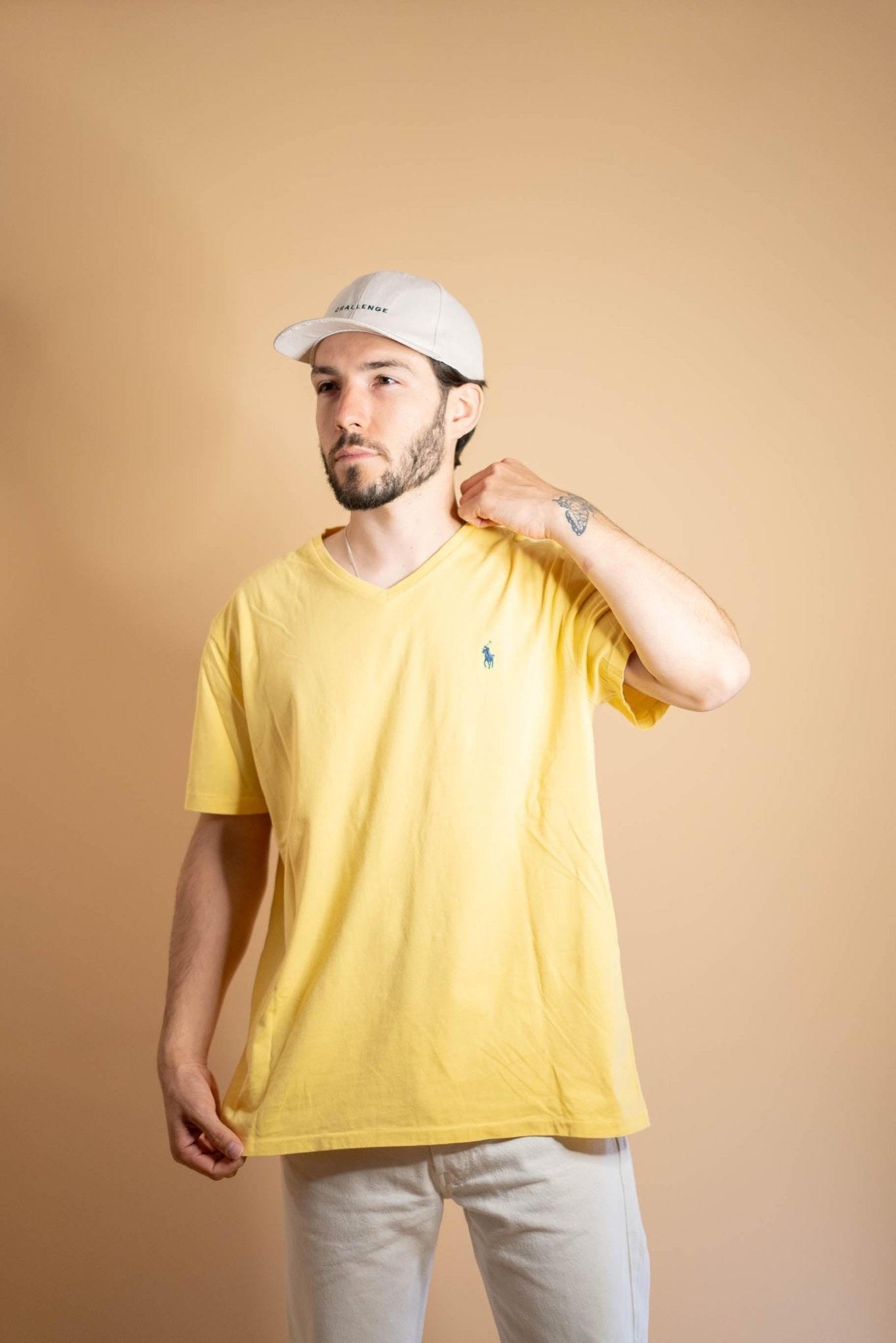 T-shirt Ralph Lauren Homme 752 - L - JAUNE - amifrip - Friperie en ligne et vêtements vintage