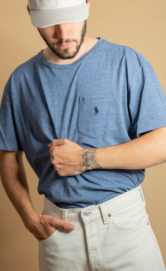 T-shirt Ralph Lauren Homme 779 - L - BLEU - amifrip - Friperie en ligne et vêtements vintage