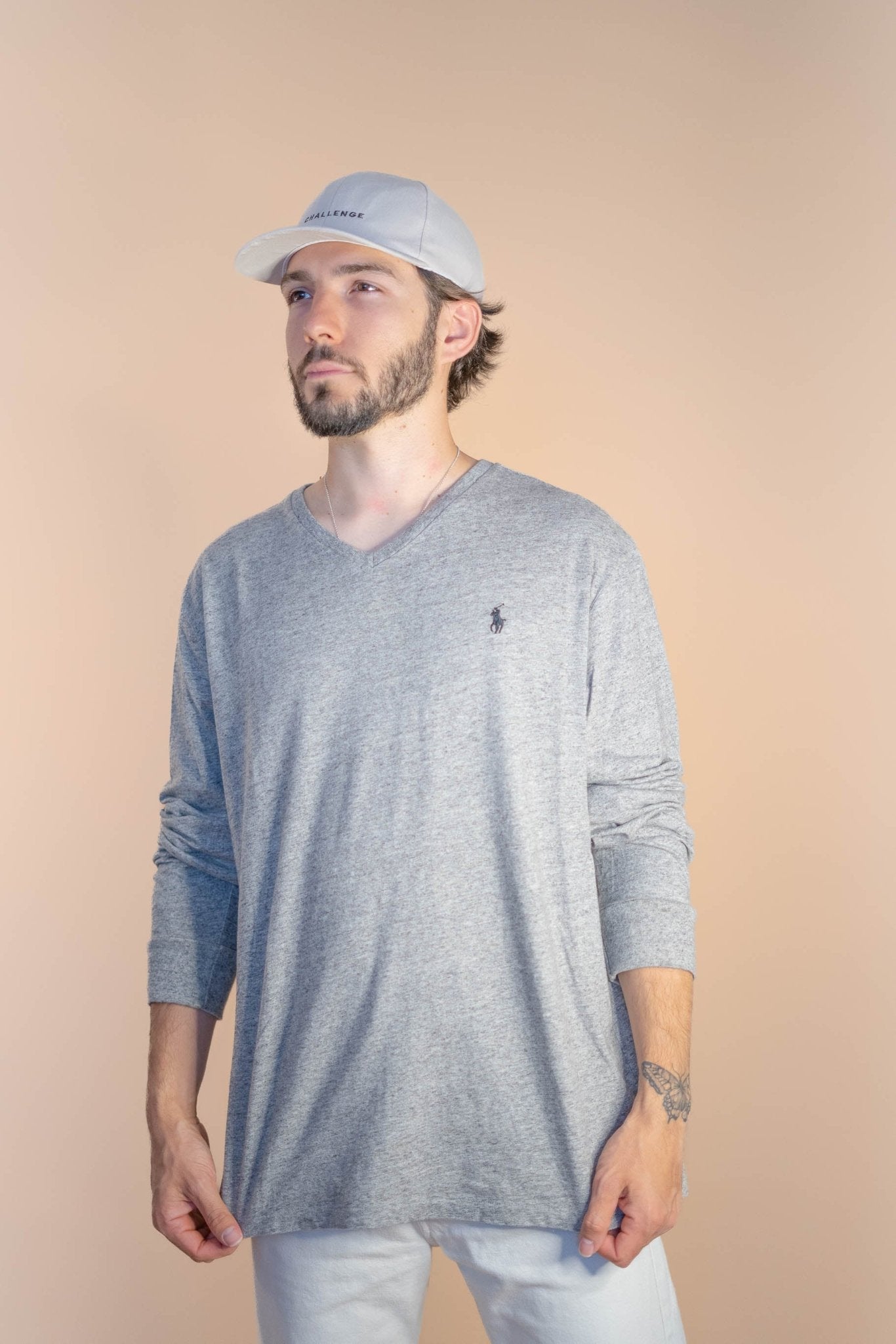 T-shirt Ralph Lauren Manches Longues Homme 457 - L - GRIS - amifrip - Friperie en ligne et vêtements vintage