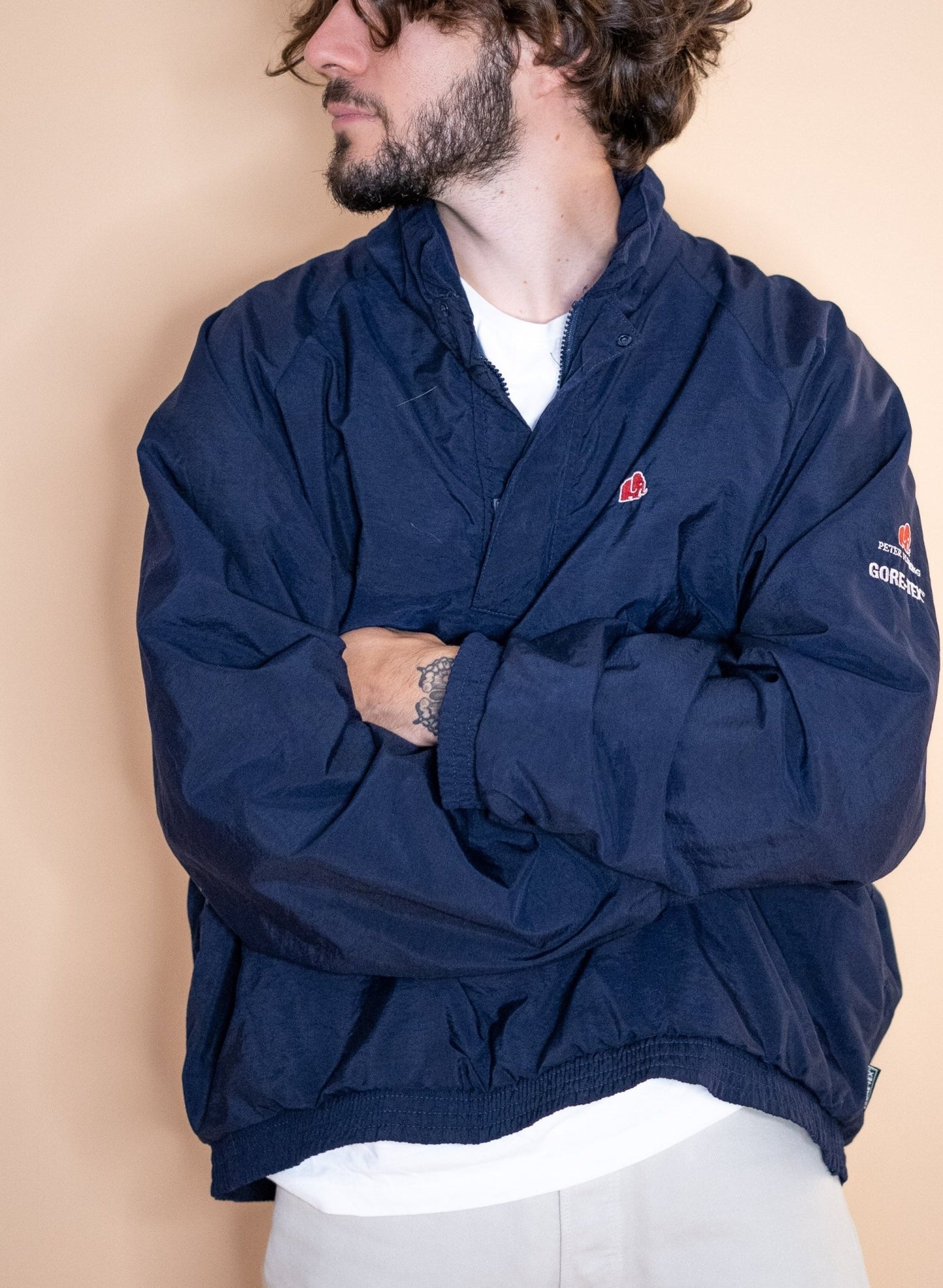 Veste half - zip peter fleming 1187 - BLEU - XL - amifrip - Friperie en ligne et vêtements vintage
