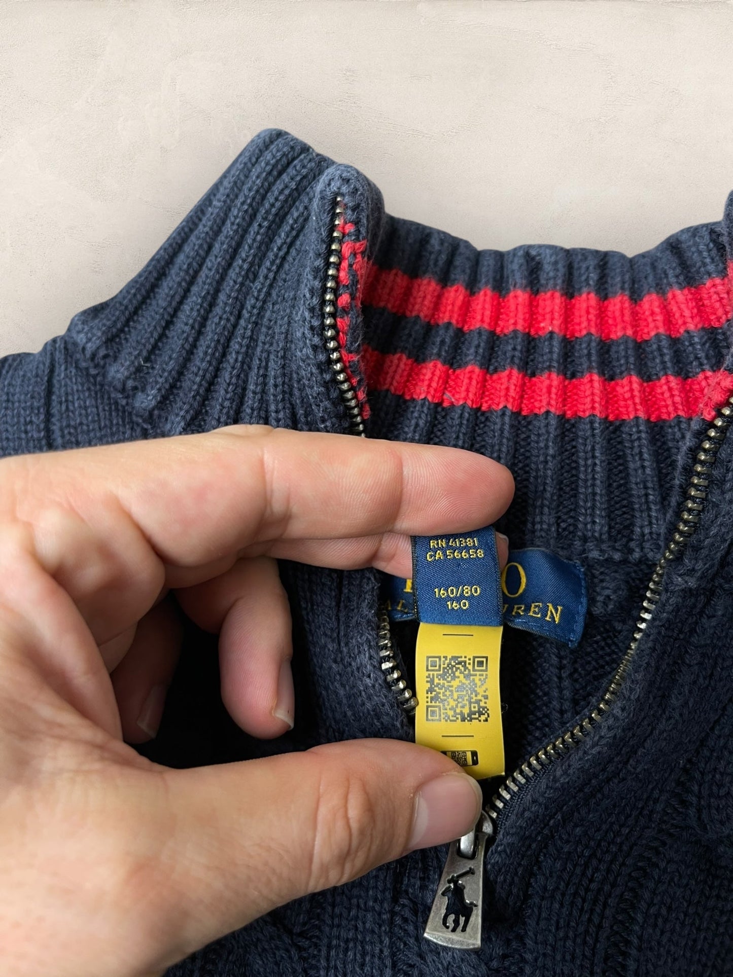 1/4 zip Femme Ralph Lauren Bleu Marine S Ref:3719 - Bleu Marine - S - amifrip