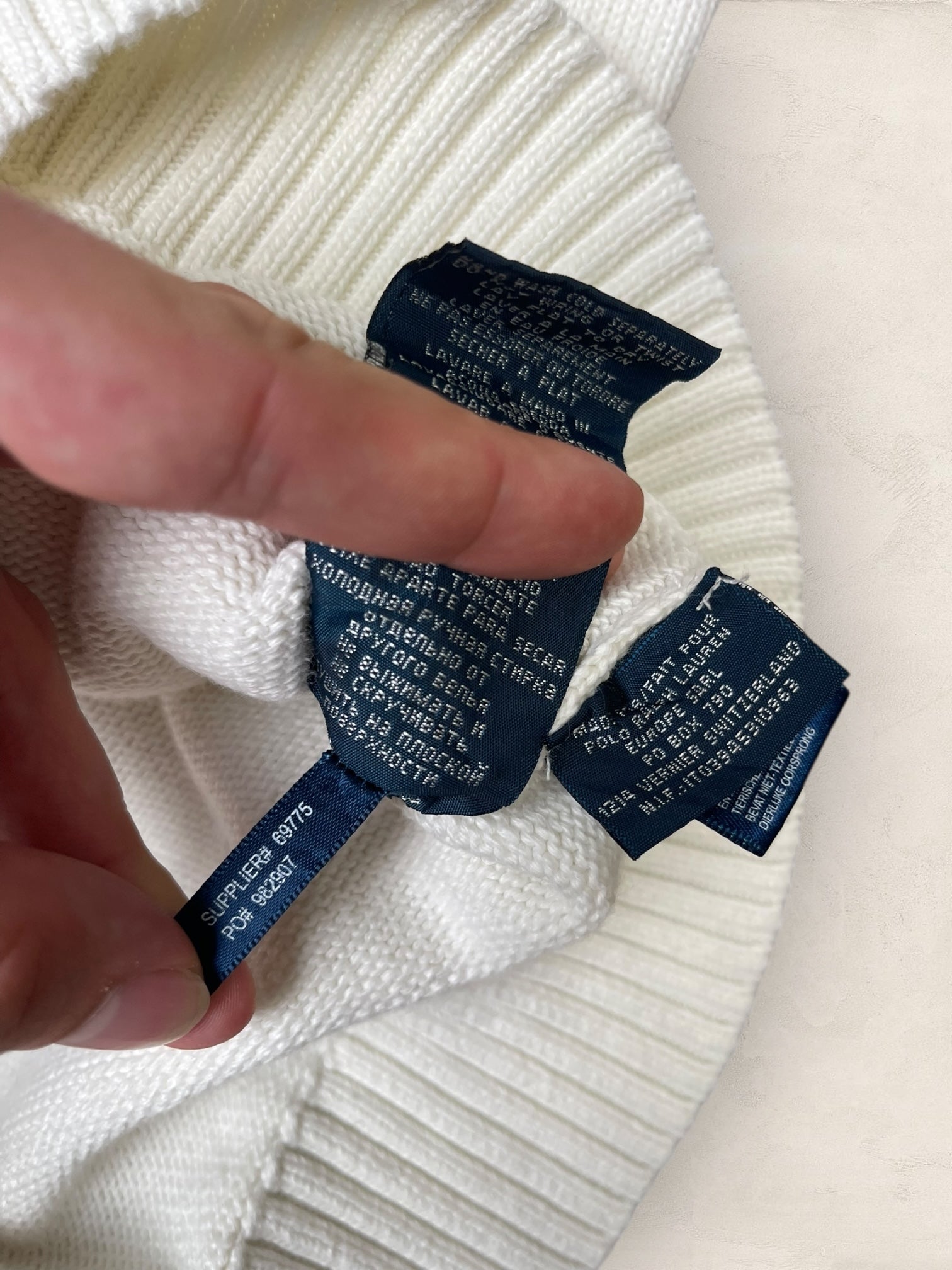 1/4 zip Homme Ralph Lauren Blanc S Ref:3706 - Blanc - S - amifrip