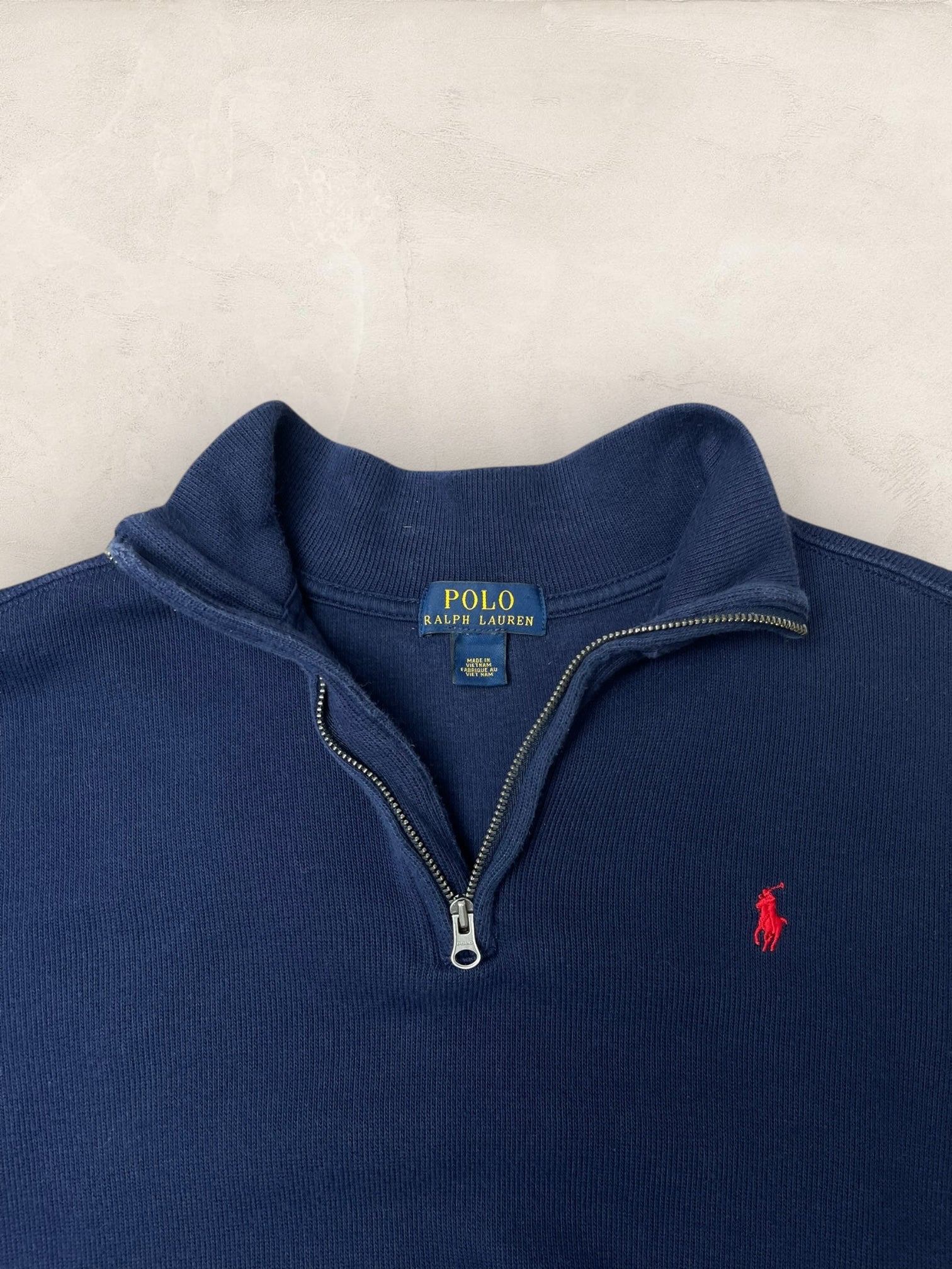 1/4 zip Homme Ralph Lauren Bleu Marine S Ref:3728 - Bleu Marine - S - amifrip