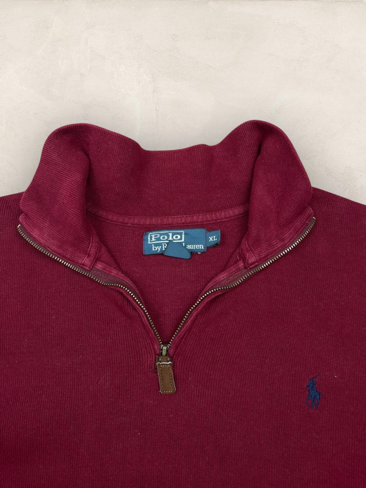 1/4 zip Homme Ralph Lauren Bordeaux XL Ref:3740 - Bordeaux - XL - amifrip