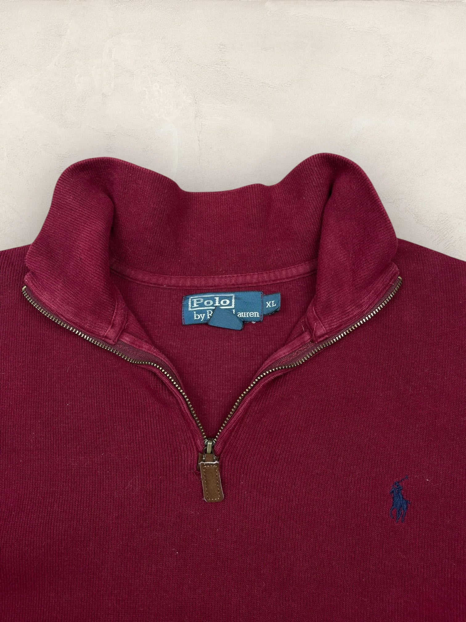 1/4 zip Homme Ralph Lauren Bordeaux XL Ref:3740 - Bordeaux - XL - amifrip
