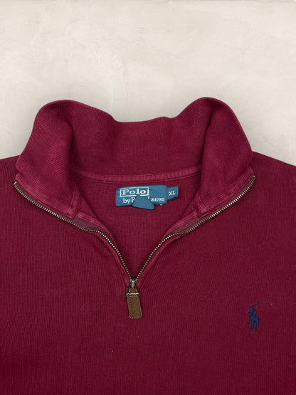 1/4 zip Homme Ralph Lauren Bordeaux XL Ref:3740 - Bordeaux - XL - amifrip