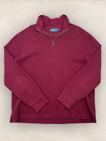 1/4 zip Homme Ralph Lauren Bordeaux XL Ref:3740 - Bordeaux - XL - amifrip