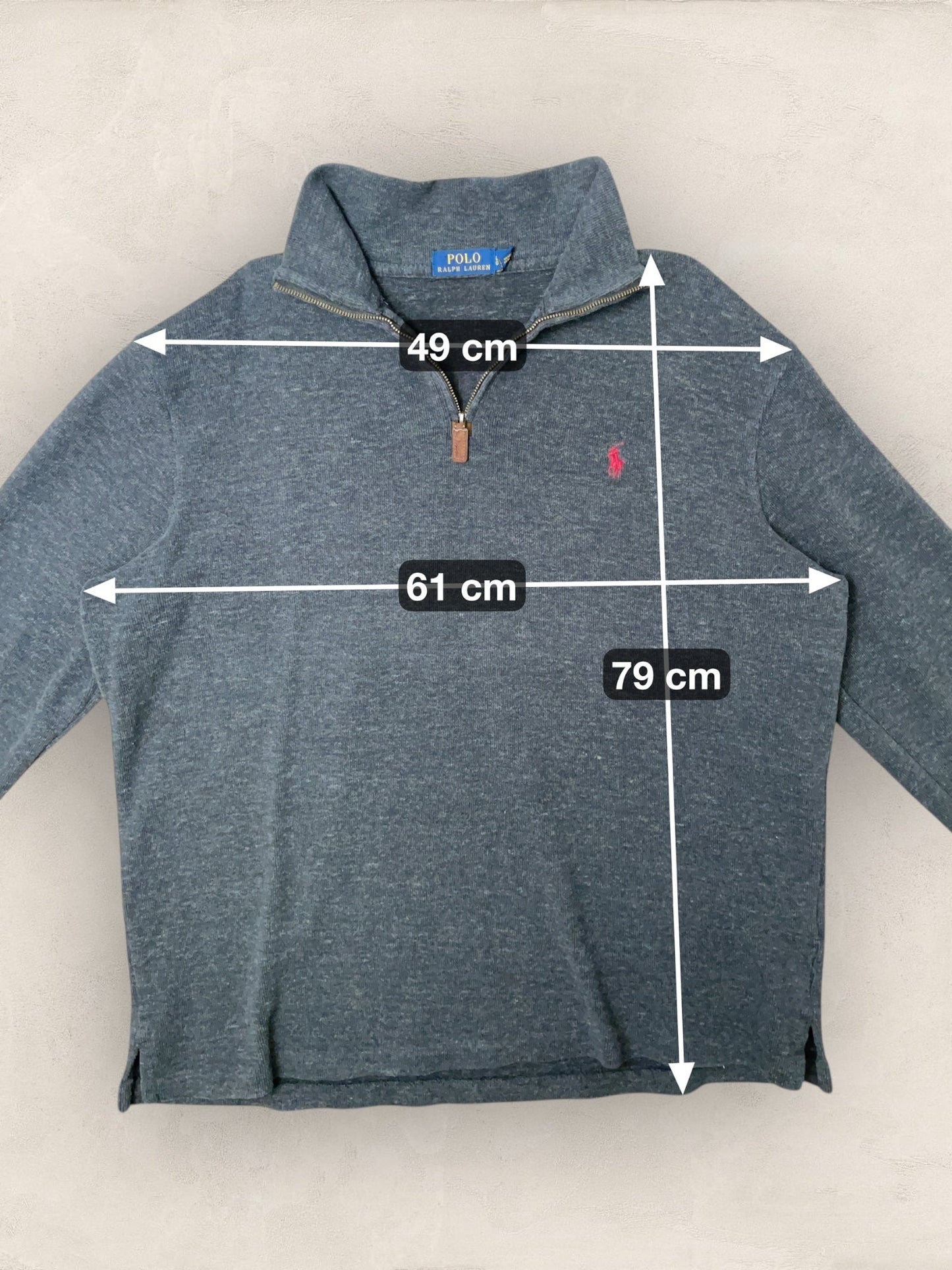 1/4 zip Homme Ralph Lauren Gris L Ref:3723 - Gris - L - amifrip