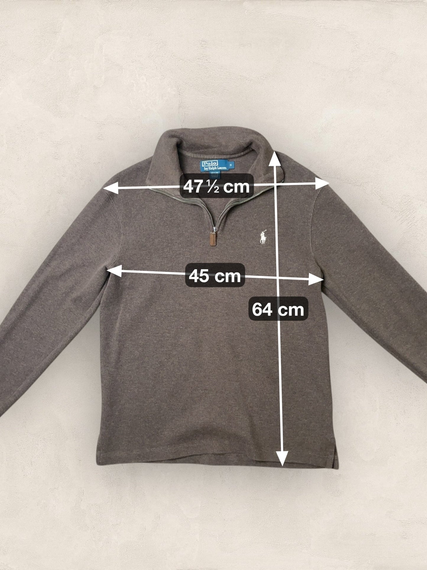 1/4 zip Homme Ralph Lauren Marron S Ref:3712 - Marron - S - amifrip