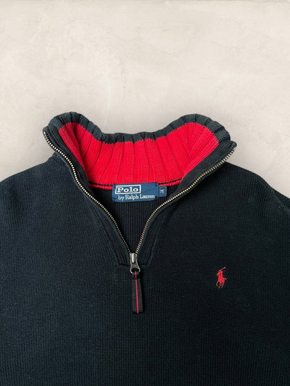 1/4 zip Homme Ralph Lauren Noir M Ref:3721 - Noir - M - amifrip