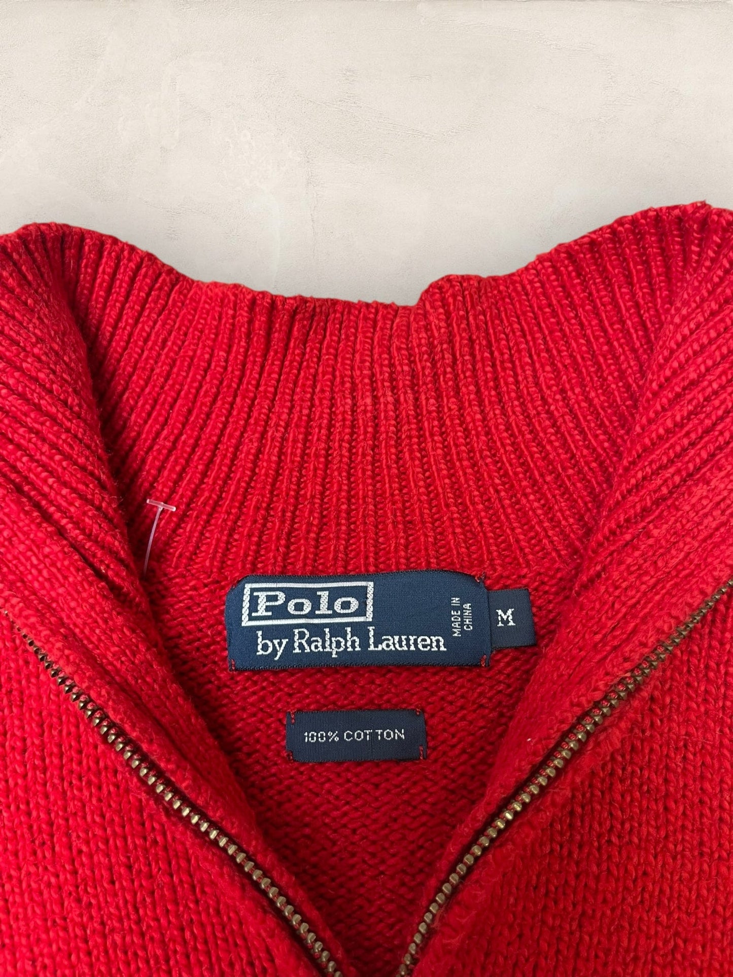 1/4 zip Homme Ralph Lauren Rouge M Ref:3713 - Rouge - M - amifrip