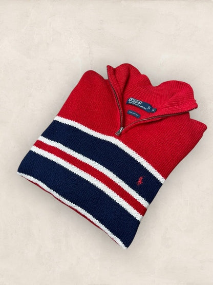 1/4 zip Homme Ralph Lauren Rouge M Ref:3713 - Rouge - M - amifrip