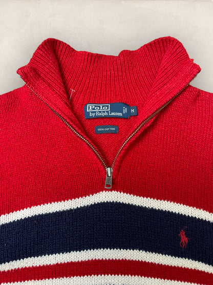 1/4 zip Homme Ralph Lauren Rouge M Ref:3713 - Rouge - M - amifrip