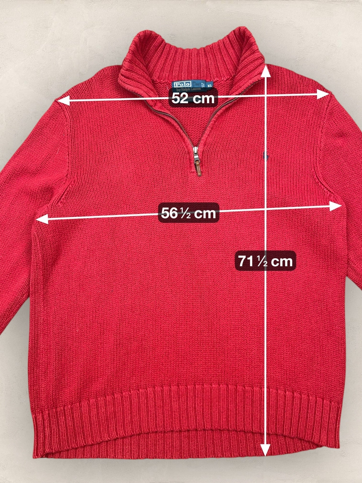1/4 zip Homme Ralph Lauren Rouge XL Ref:3735 - Rouge - XL - amifrip