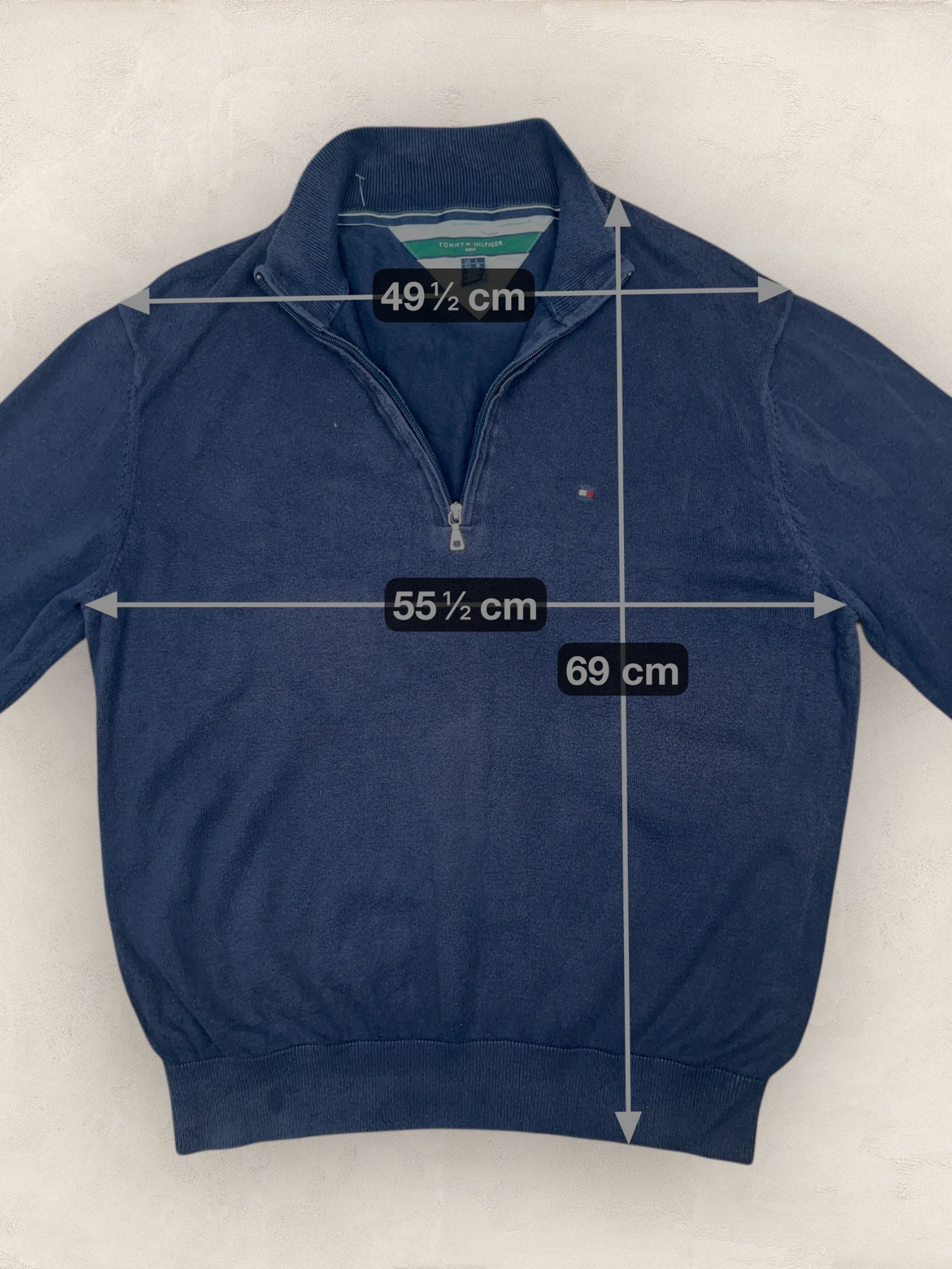 1/4 zip Homme Tommy Hilfiger Bleu L Ref:3610 - Bleu - L - amifrip