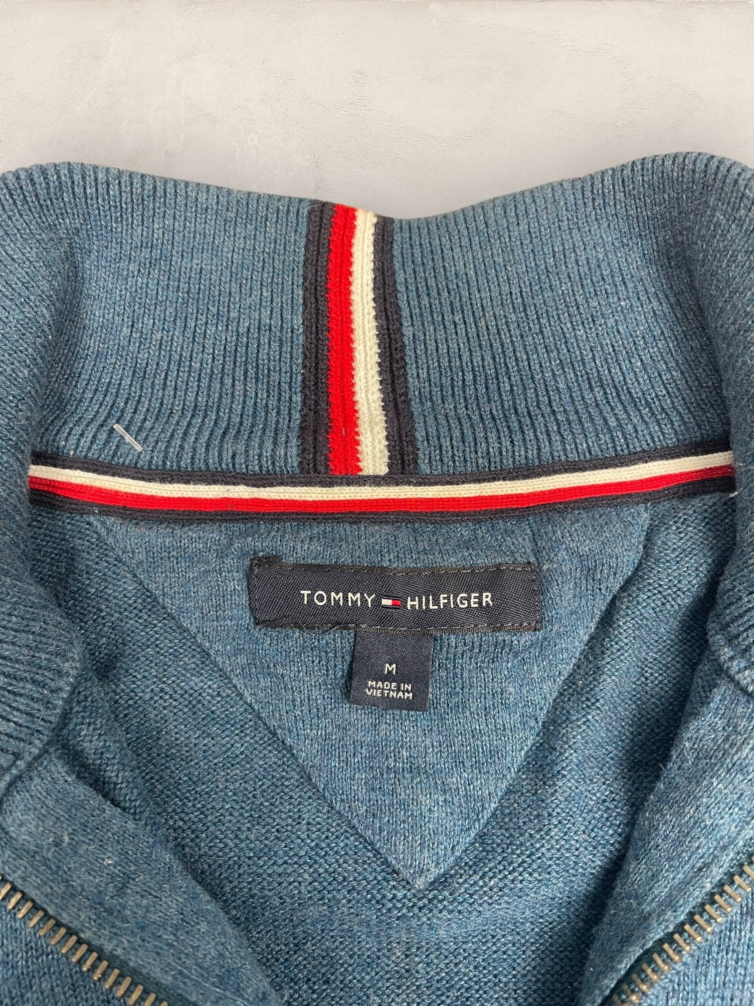 1/4 zip Homme Tommy Hilfiger Bleu M Ref:3611 - Bleu - M - amifrip