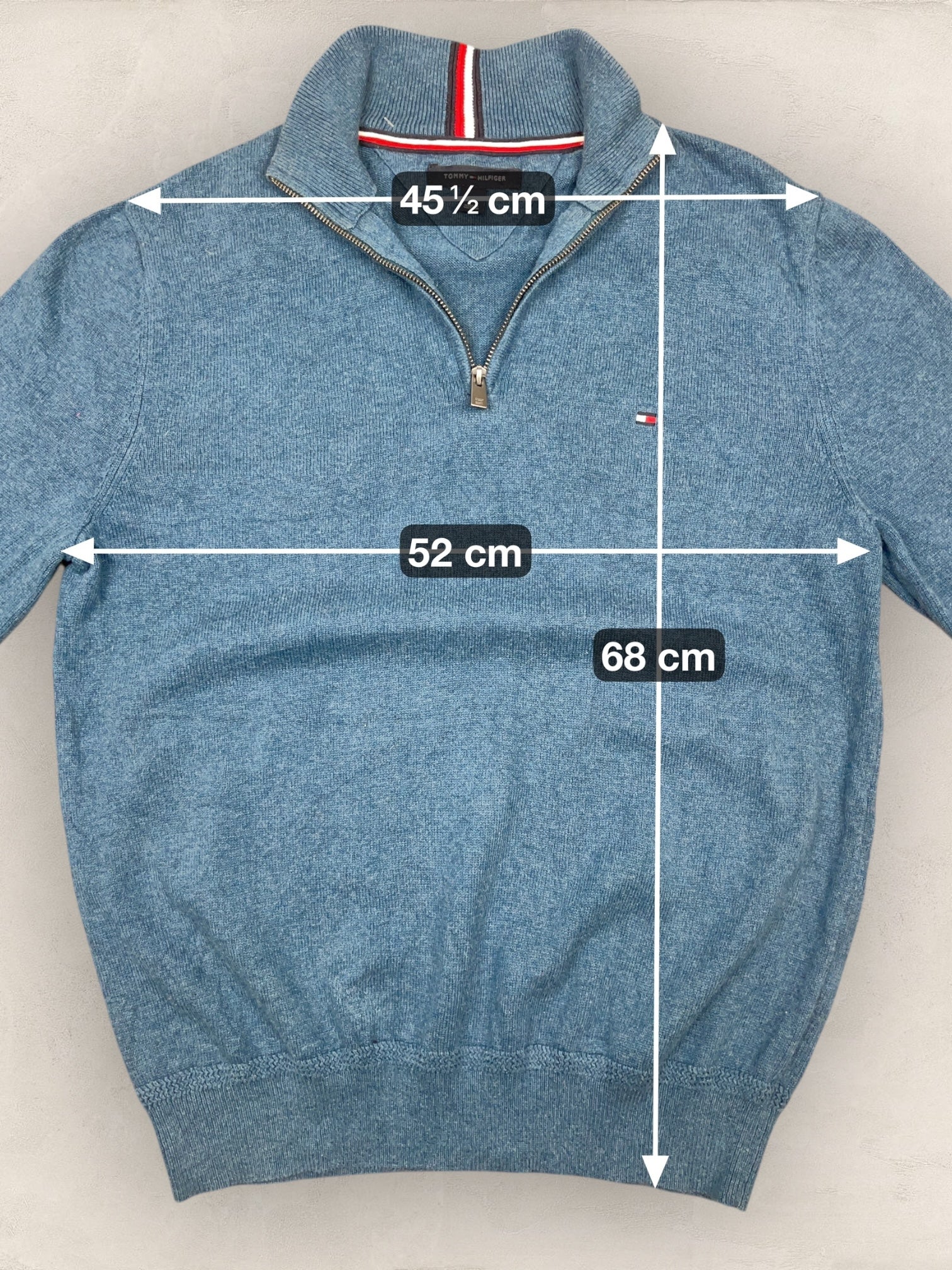 1/4 zip Homme Tommy Hilfiger Bleu M Ref:3611 - Bleu - M - amifrip