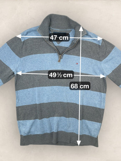 1/4 zip Homme Tommy Hilfiger Bleu M Ref:3645 - Bleu - M - amifrip