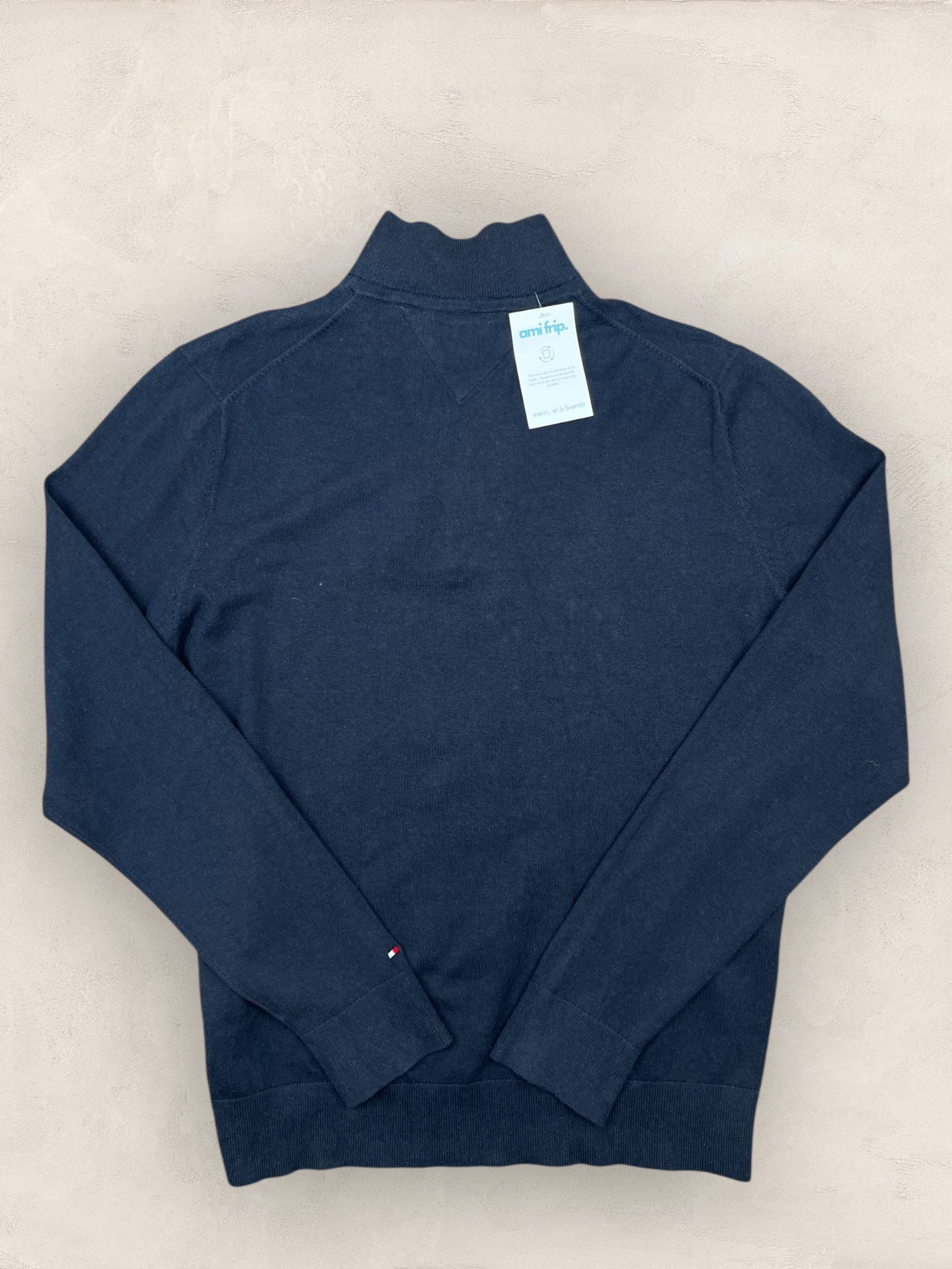 1/4 zip Homme Tommy Hilfiger Bleu Marine L Ref:3620 - Bleu Marine - L - amifrip