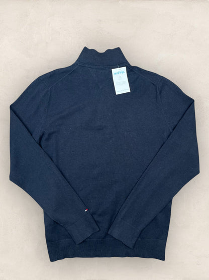 1/4 zip Homme Tommy Hilfiger Bleu Marine L Ref:3620 - Bleu Marine - L - amifrip
