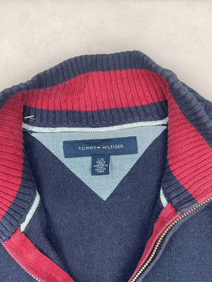 1/4 zip Homme Tommy Hilfiger Bleu Marine L Ref:3660 - Bleu Marine - L - amifrip