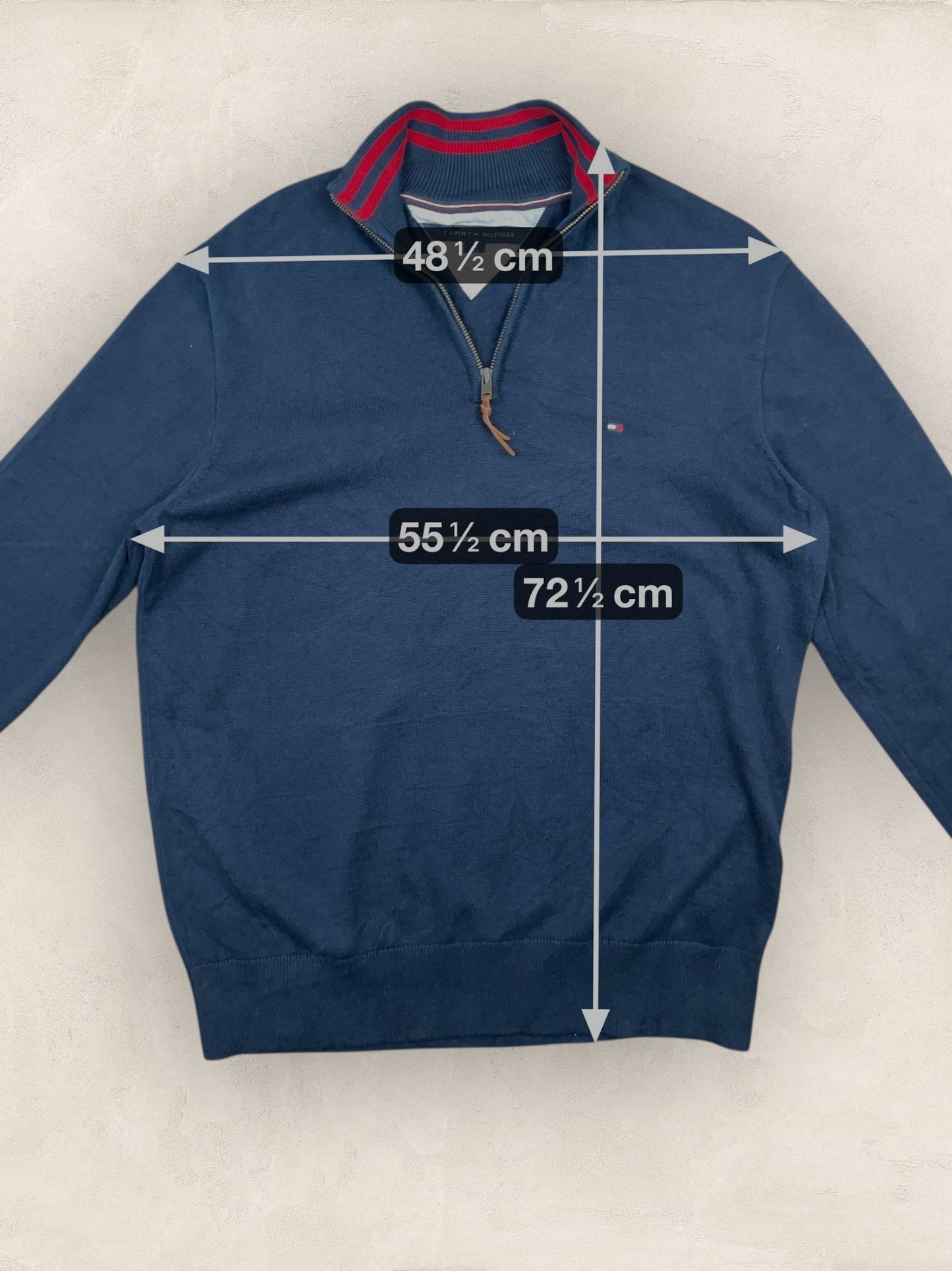 1/4 zip Homme Tommy Hilfiger Bleu Marine L Ref:3687 - Bleu Marine - L - amifrip