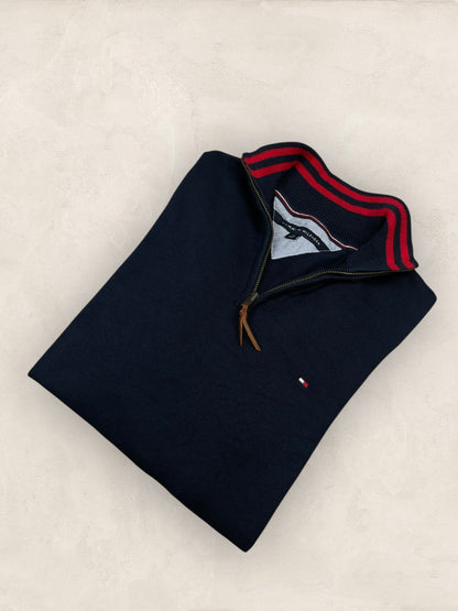 1/4 zip Homme Tommy Hilfiger Bleu Marine L Ref:3687 - Bleu Marine - L - amifrip