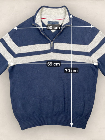 1/4 zip Homme Tommy Hilfiger Bleu Marine M Ref:3632 - Bleu Marine - M - amifrip