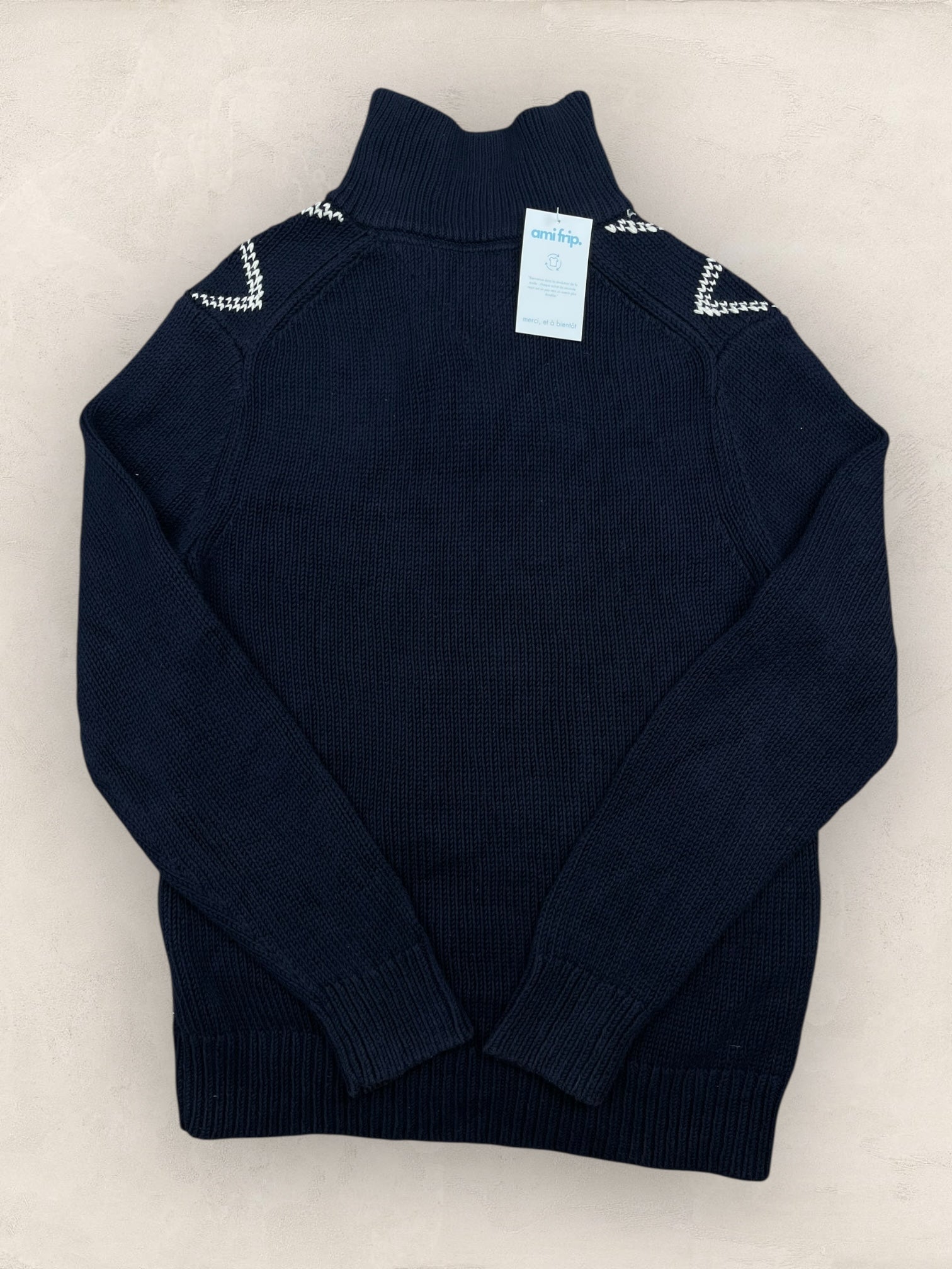 1/4 zip Homme Tommy Hilfiger Bleu Marine M Ref:3688 - Bleu Marine - M - amifrip