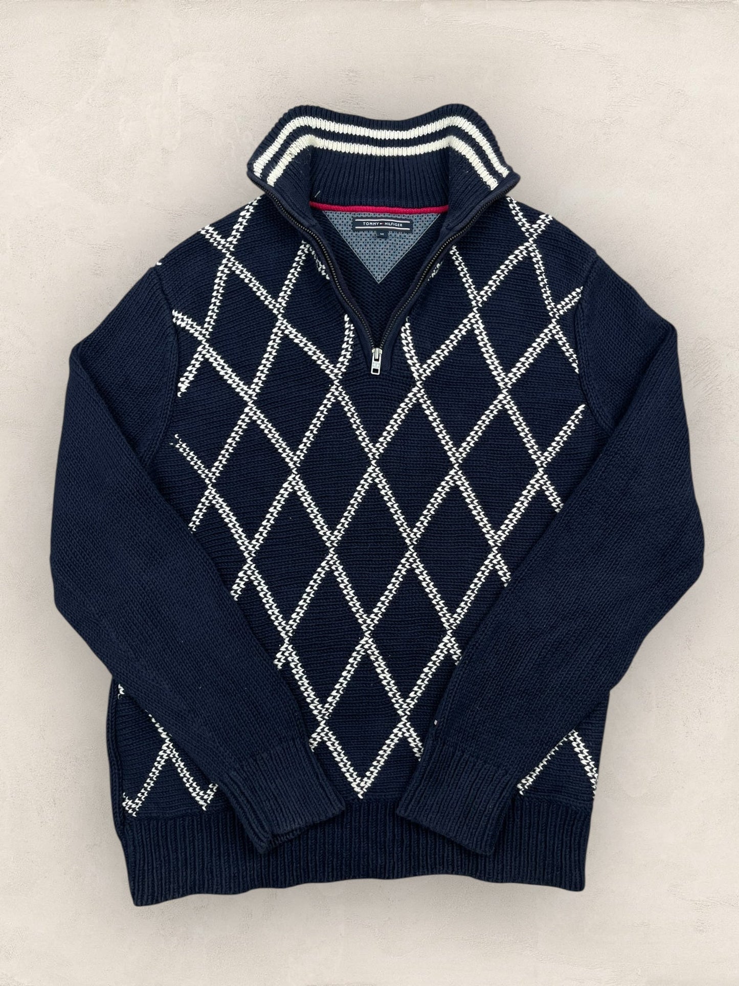 1/4 zip Homme Tommy Hilfiger Bleu Marine M Ref:3688 - Bleu Marine - M - amifrip