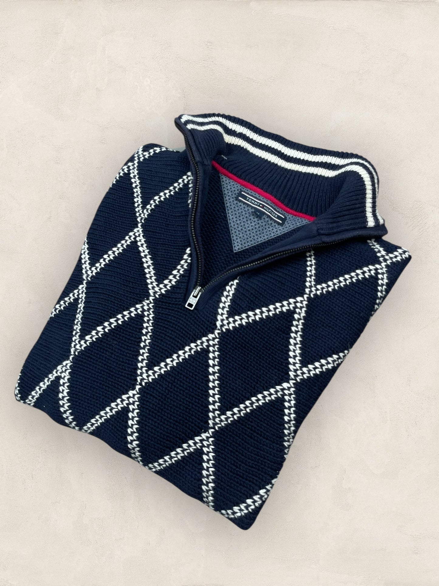 1/4 zip Homme Tommy Hilfiger Bleu Marine M Ref:3688 - Bleu Marine - M - amifrip