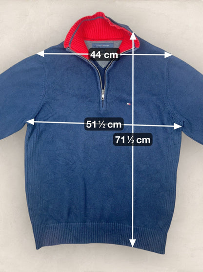 1/4 zip Homme Tommy Hilfiger Bleu Marine S Ref:3652 - Bleu Marine - S - amifrip