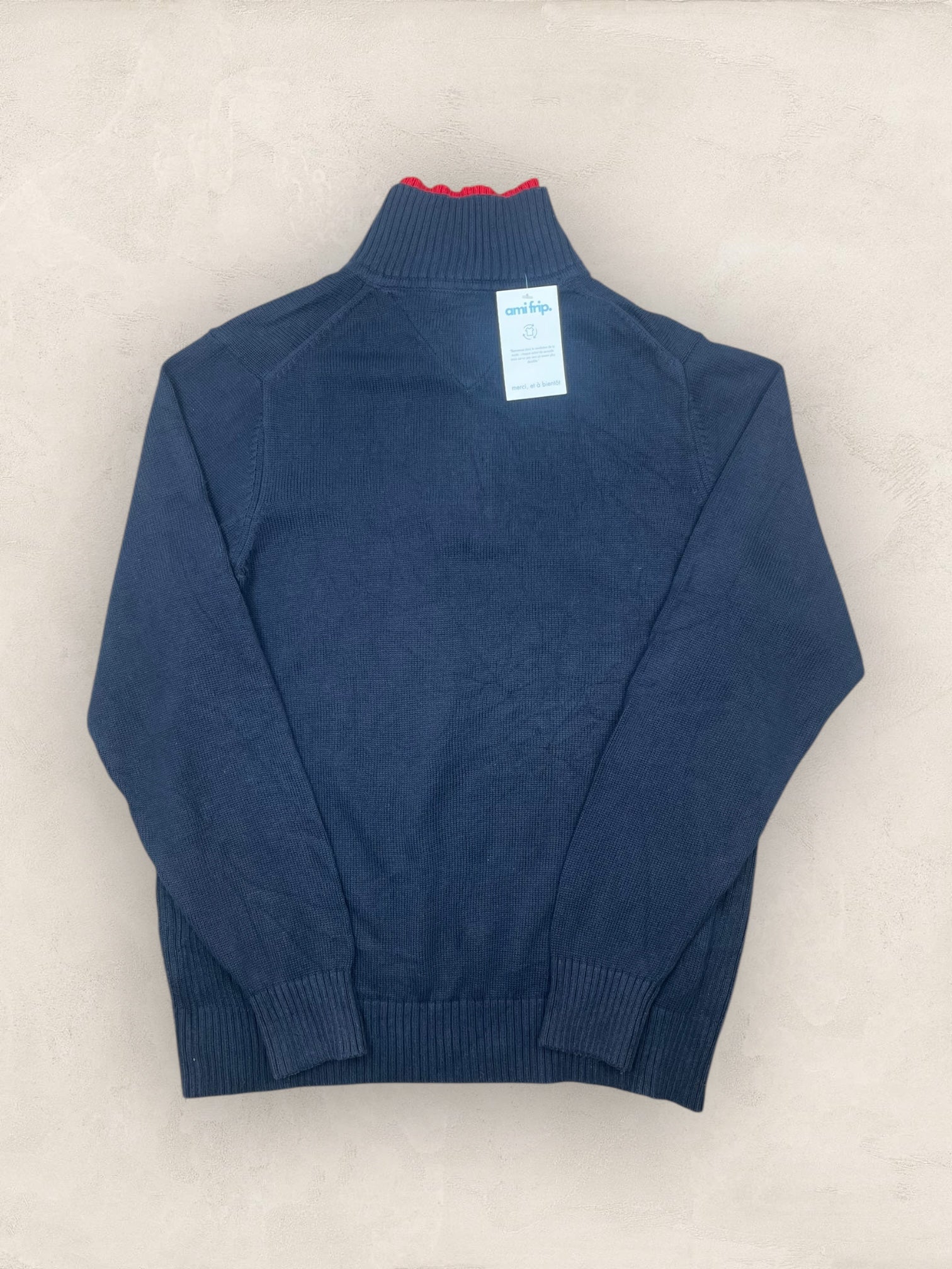 1/4 zip Homme Tommy Hilfiger Bleu Marine S Ref:3652 - Bleu Marine - S - amifrip