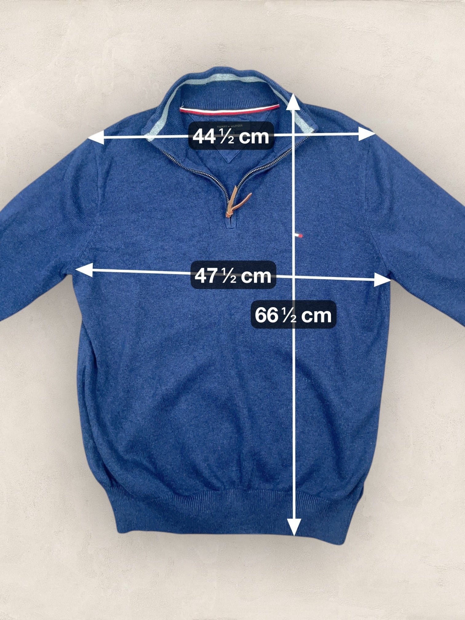 1/4 zip Homme Tommy Hilfiger Bleu Marine S Ref:3670 - Bleu Marine - S - amifrip