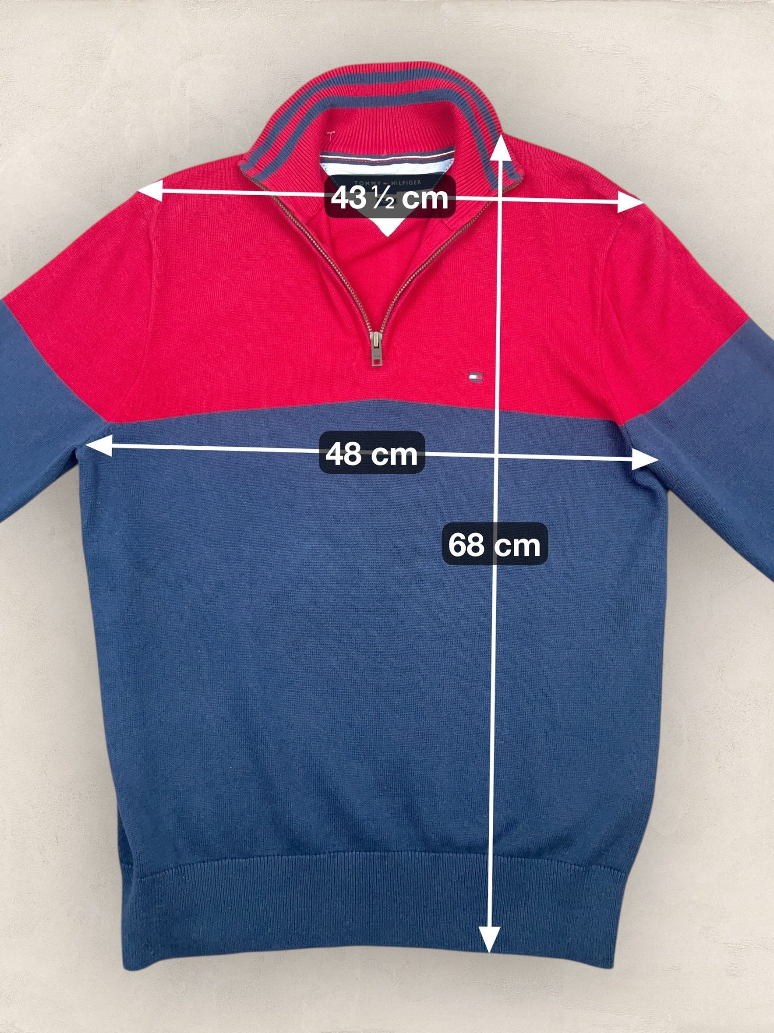 1/4 zip Homme Tommy Hilfiger Bleu Marine S Ref:3682 - Bleu Marine - S - amifrip
