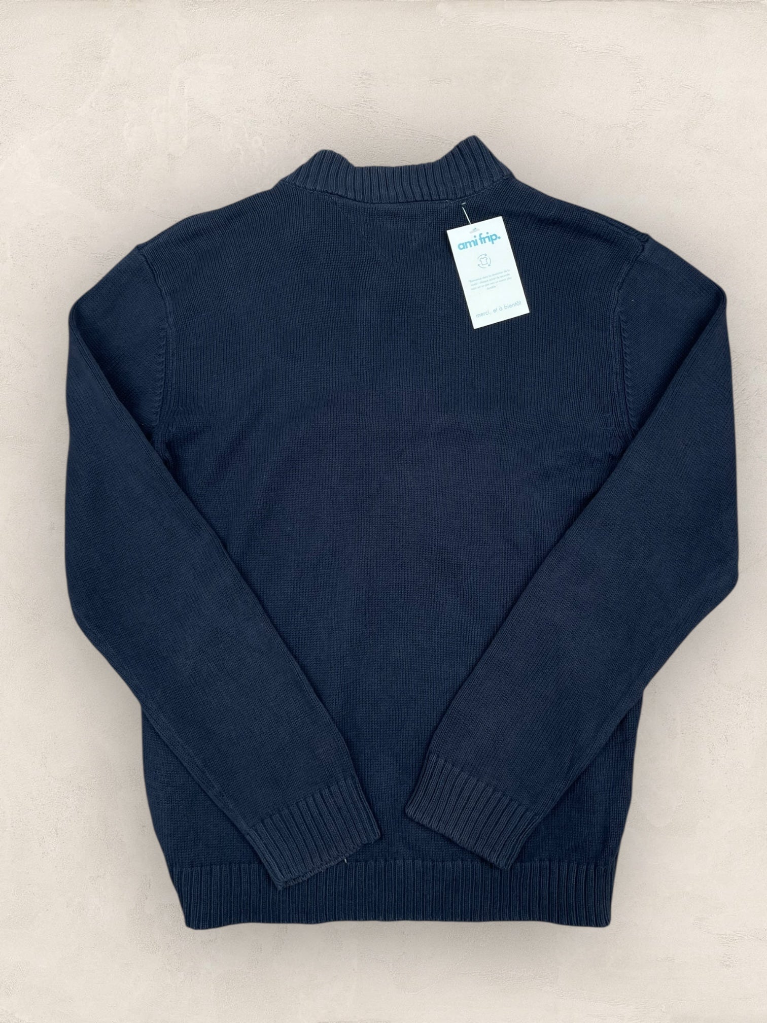 1/4 zip Homme Tommy Hilfiger Bleu Marine S Ref:3685 - Bleu Marine - S - amifrip