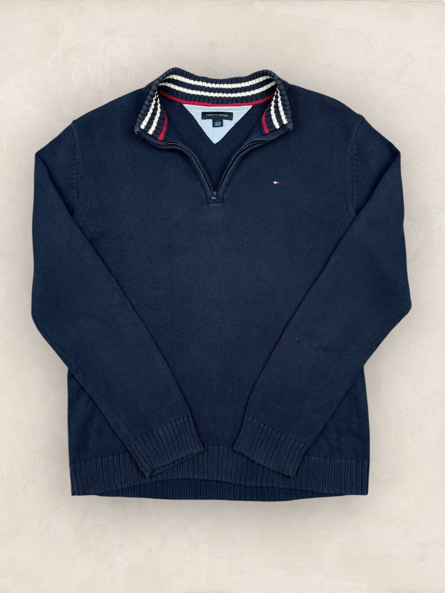 1/4 zip Homme Tommy Hilfiger Bleu Marine S Ref:3685 - Bleu Marine - S - amifrip