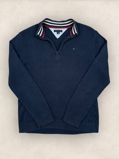 1/4 zip Homme Tommy Hilfiger Bleu Marine S Ref:3685 - Bleu Marine - S - amifrip